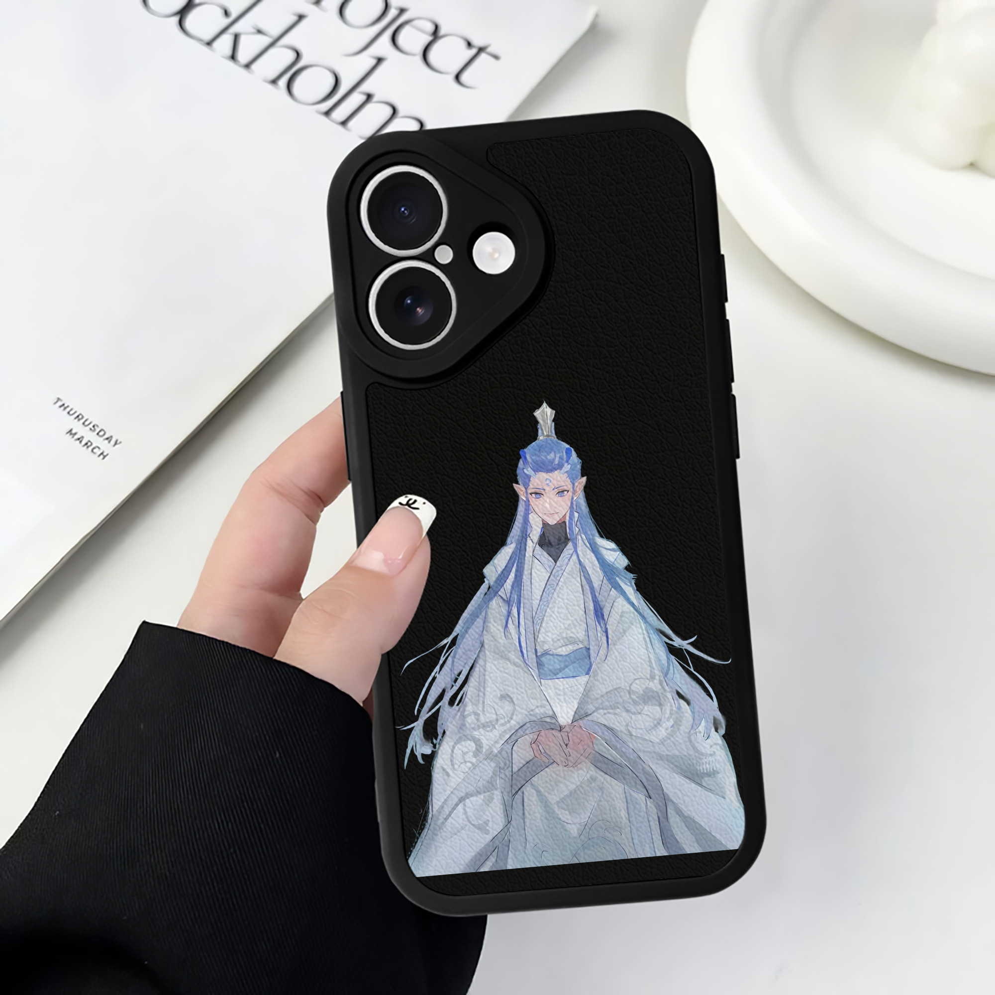 （画像用） Ne Zha 2 ナタ 魔童の大暴れ 【iPhone 16シリーズ対応】シリコンスマホケース（レザー調） 材質：シリコン